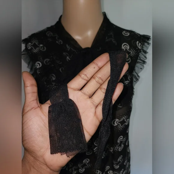 Large Anna Sui for Target sheer blouse - Picture 2 of 7